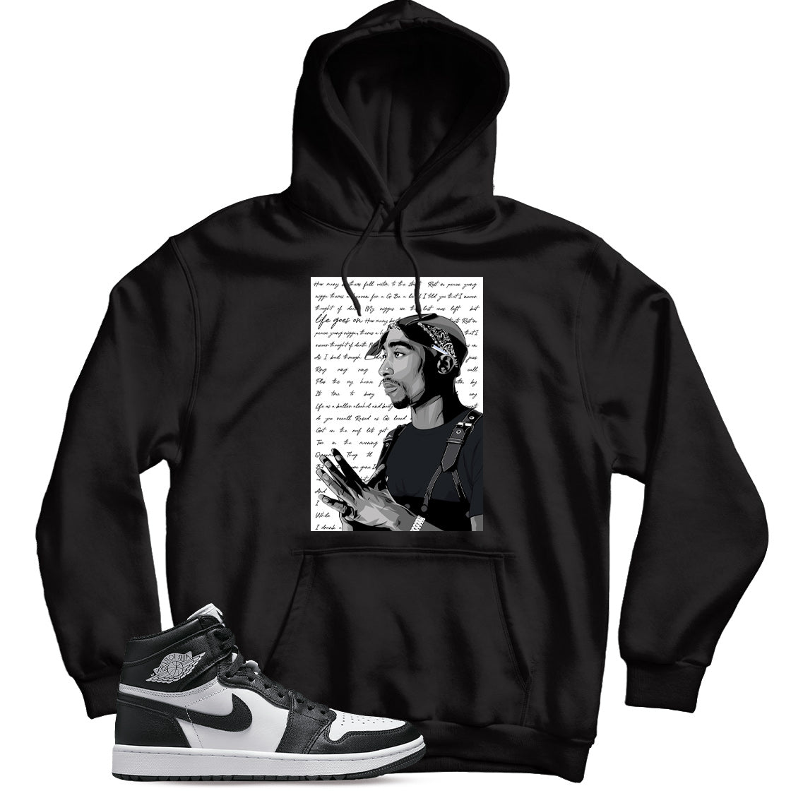 Jordan 1 Golf Black White hoodie