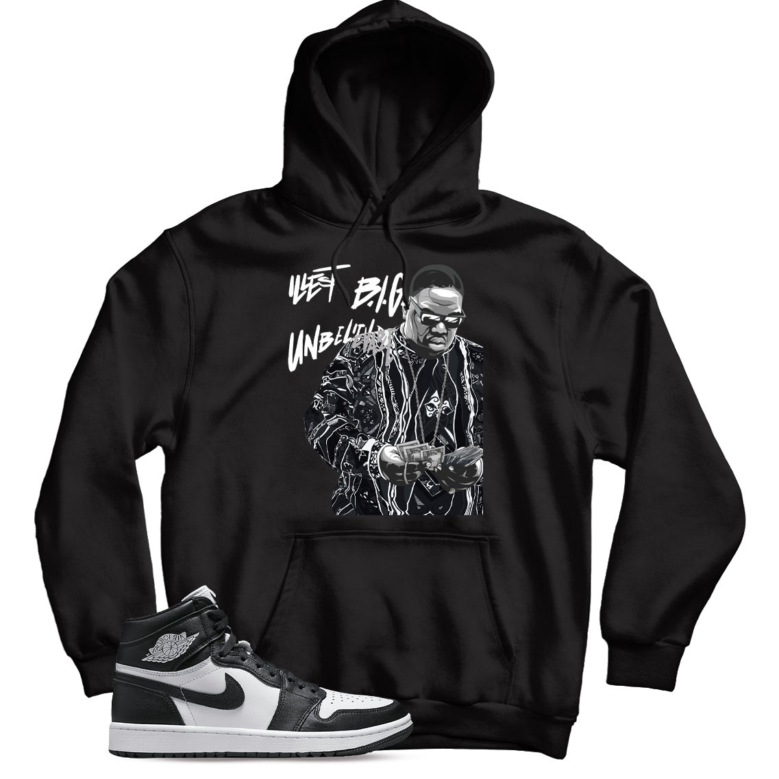 Jordan 1 Golf Black White hoodie