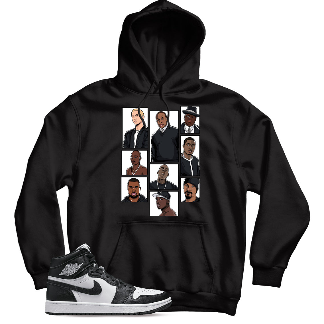 Jordan 1 Golf Black White hoodie