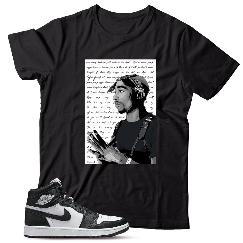 Jordan 1 Golf Black White shirt