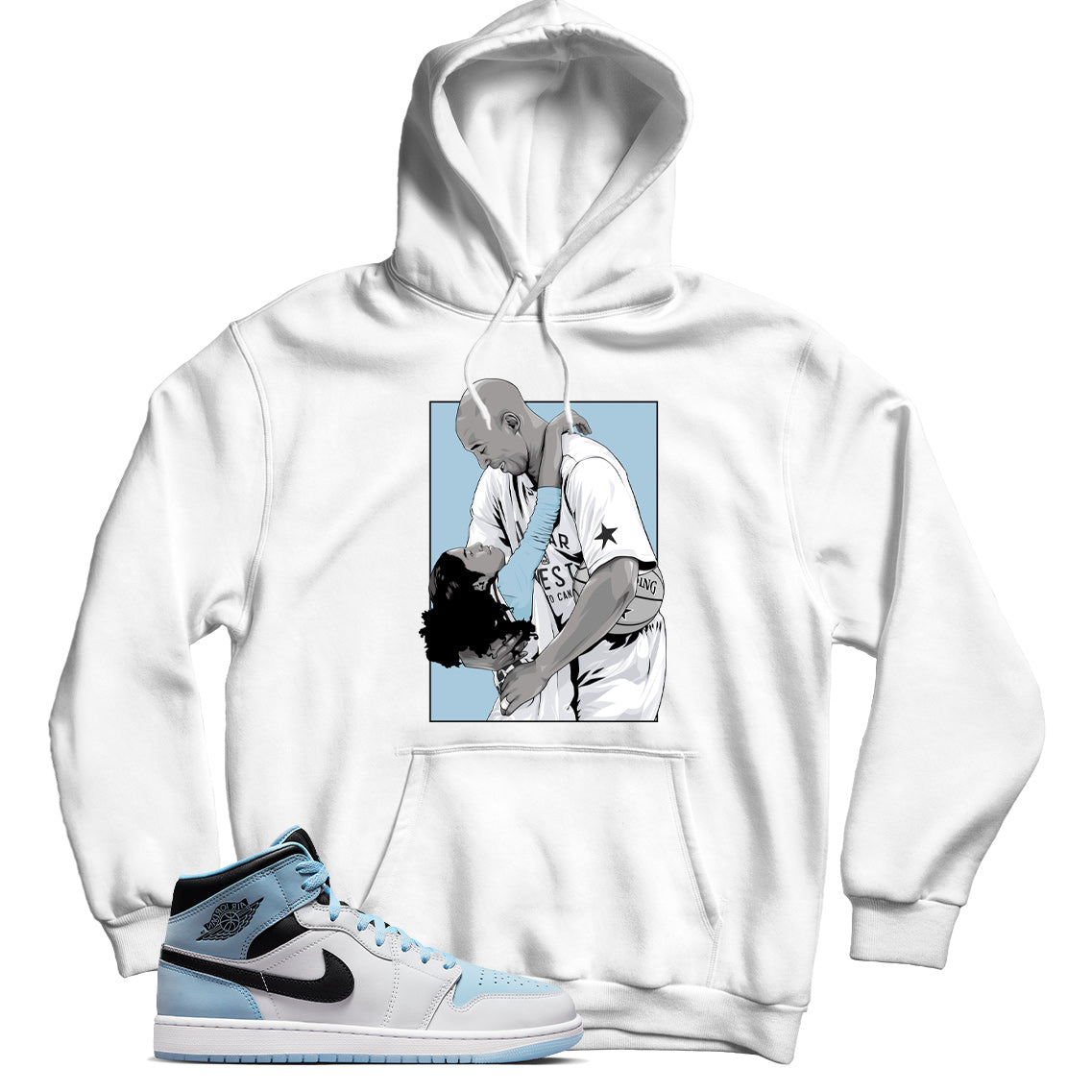 Jordan 1 Ice Blue 2023 hoodie