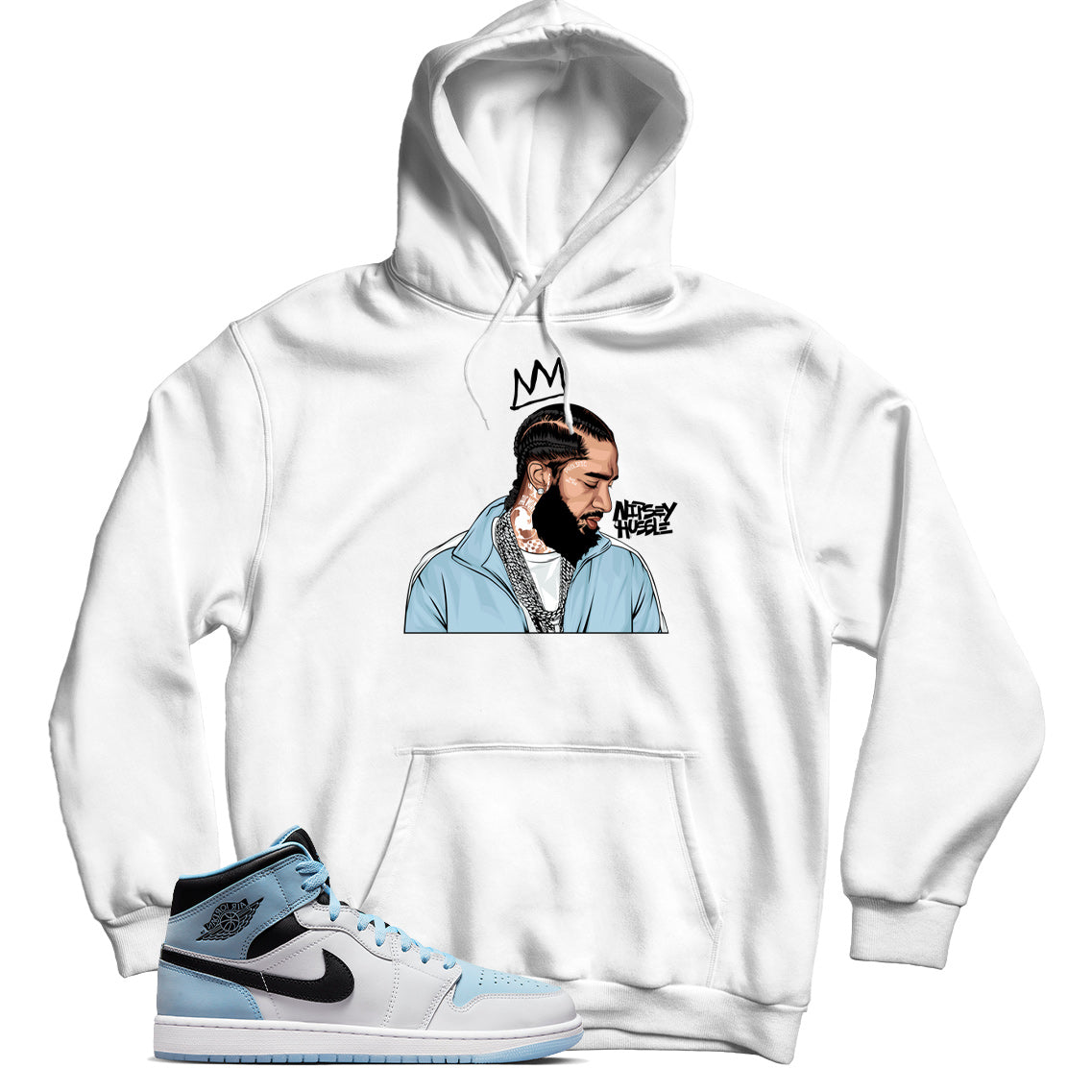 Jordan 1 Ice Blue 2023 hoodie