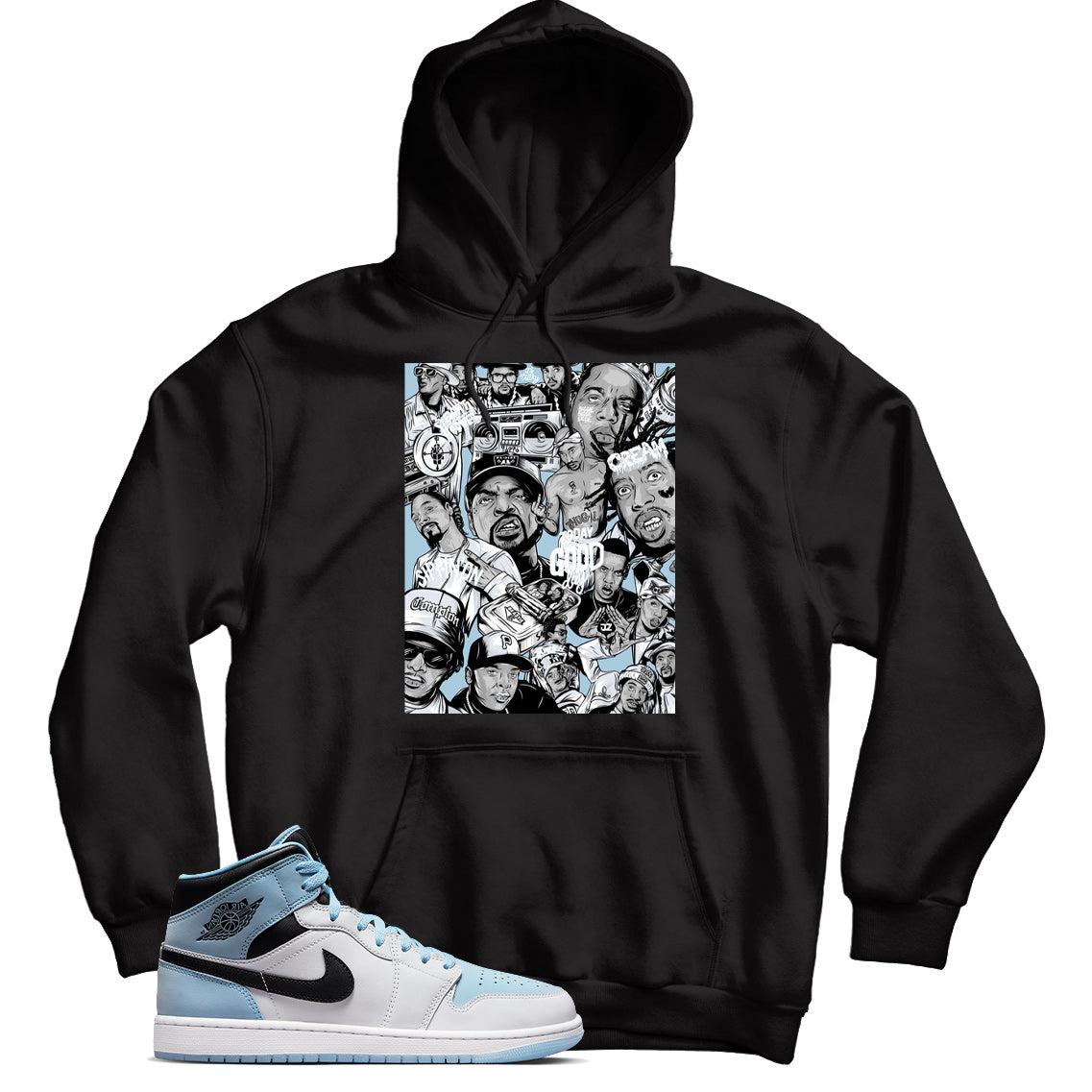 Jordan 1 Ice Blue 2023 hoodie