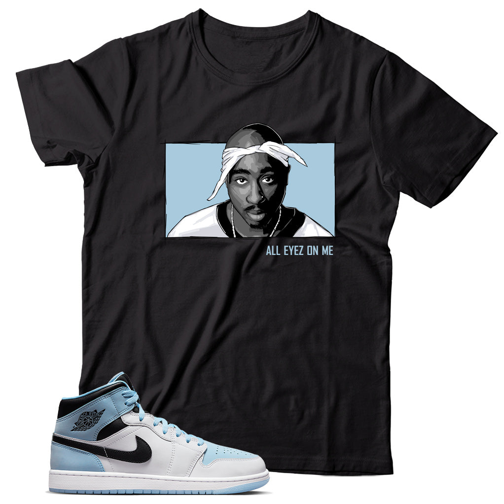 Air Jordan 1 Mid SE Ice Blue match T-Shirt