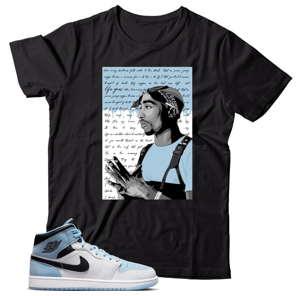 shirt match Air Jordan 1 Mid SE Ice Blue