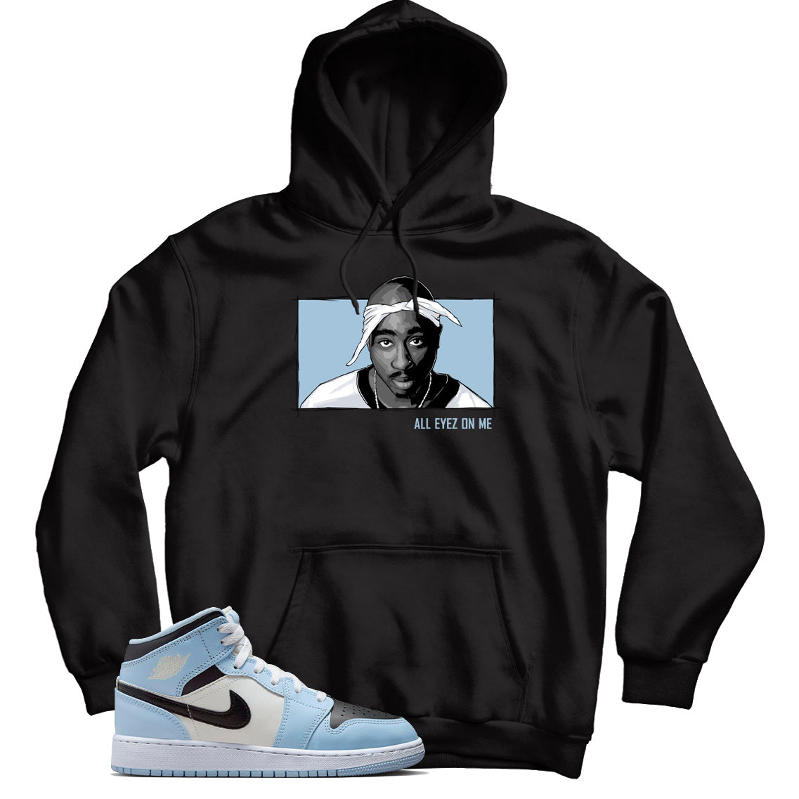 Jordan 1 Ice Blue hoodie