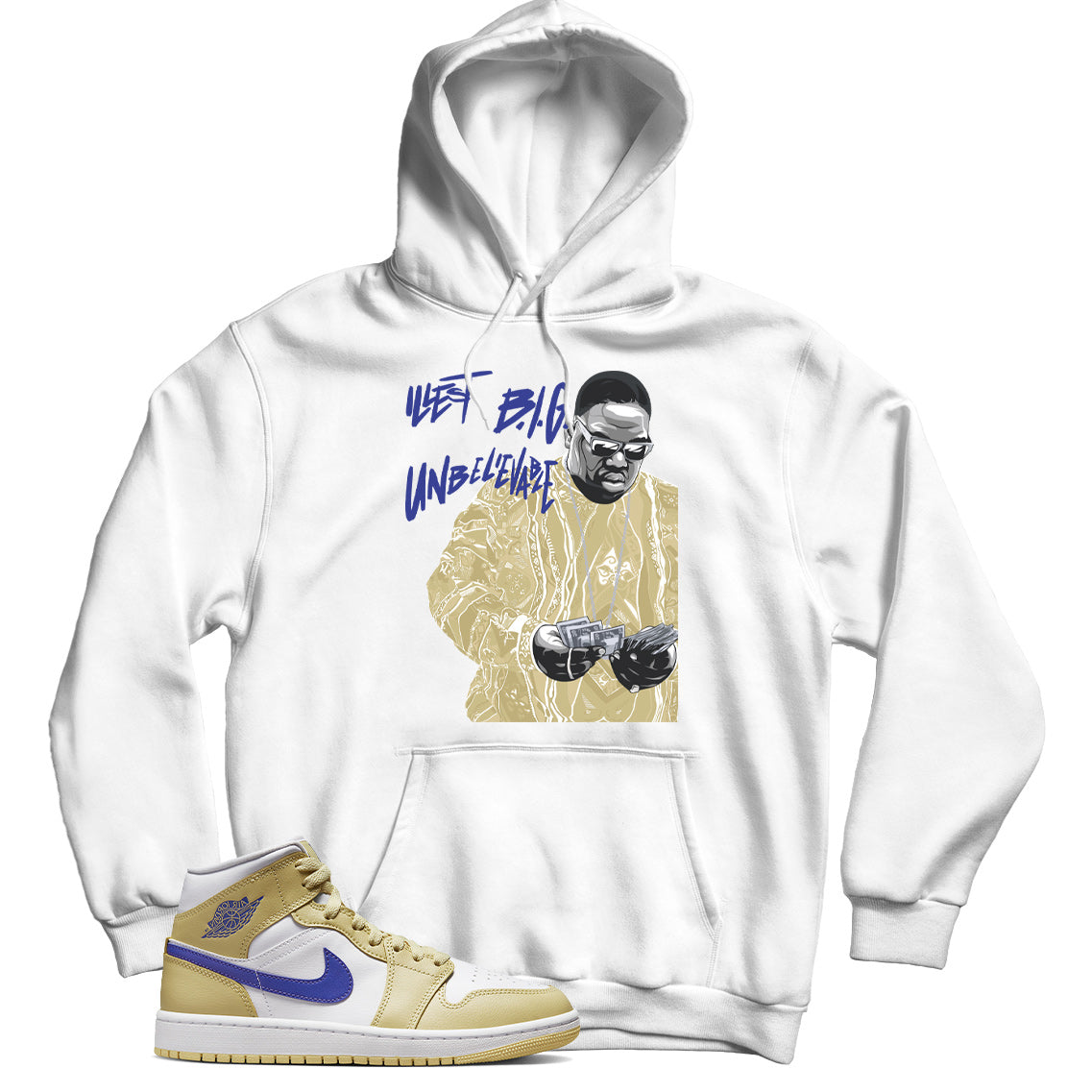 Jordan 1 Lemon Wash Lapis hoodie