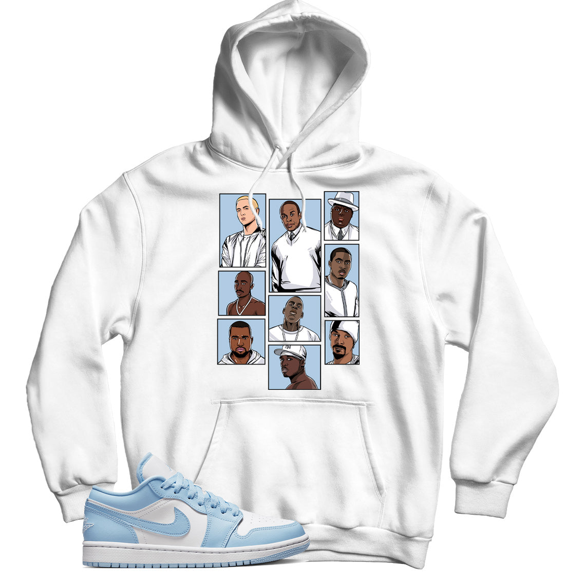 Jordan Low Ice Blue hoodie
