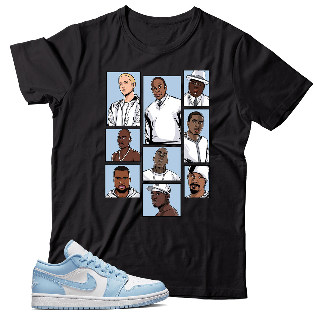 Jordan 1 Low Ice Blue shirt