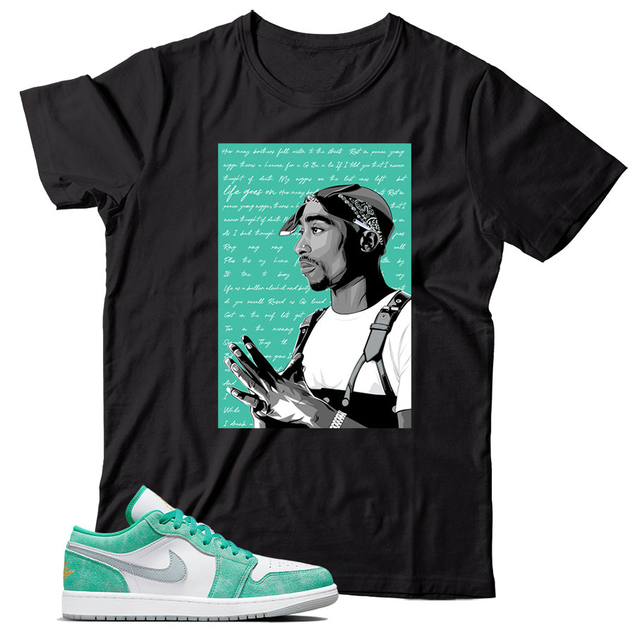 Jordan 1 Low New Emerald shirt