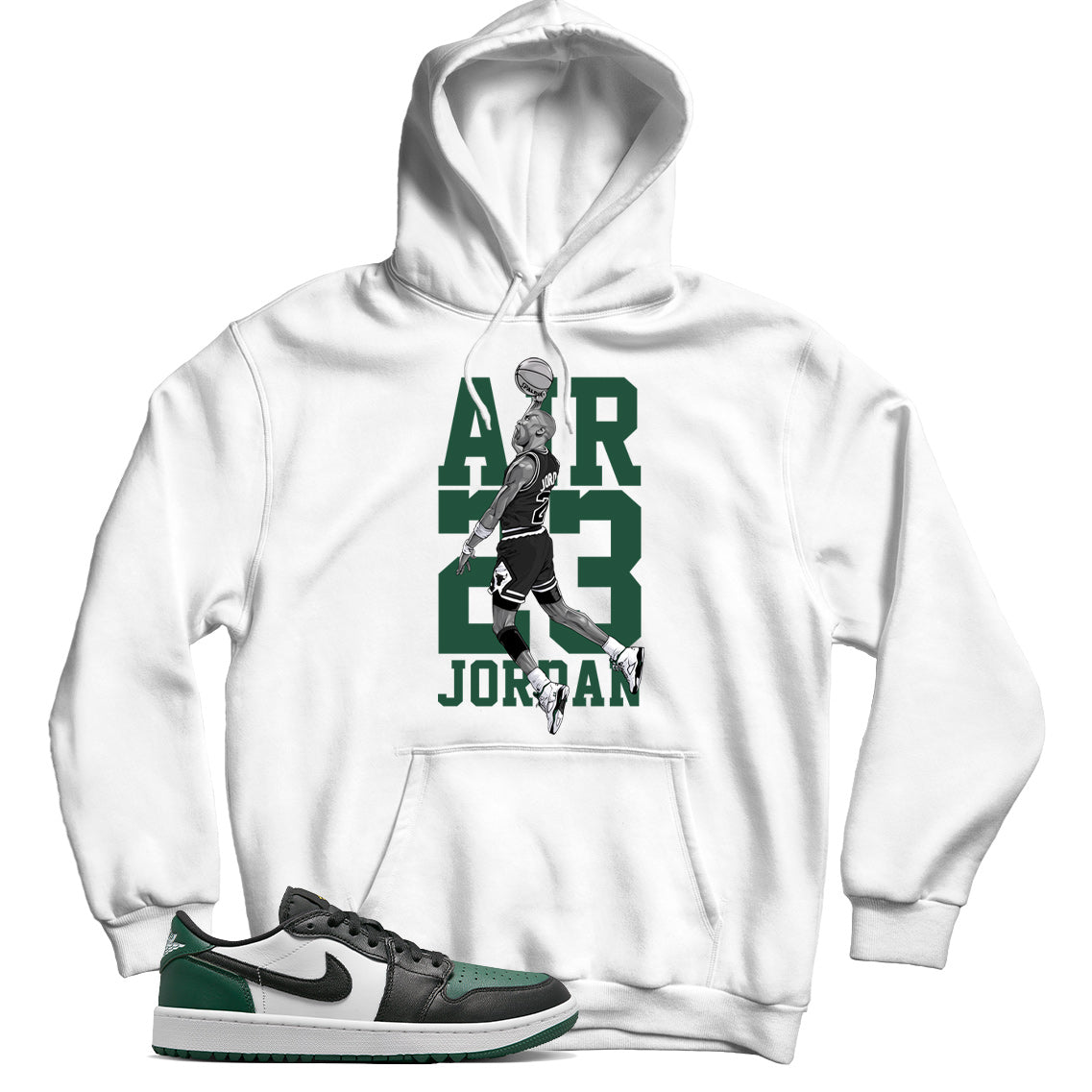 Jordan 1 Low Golf Noble Green hoodie