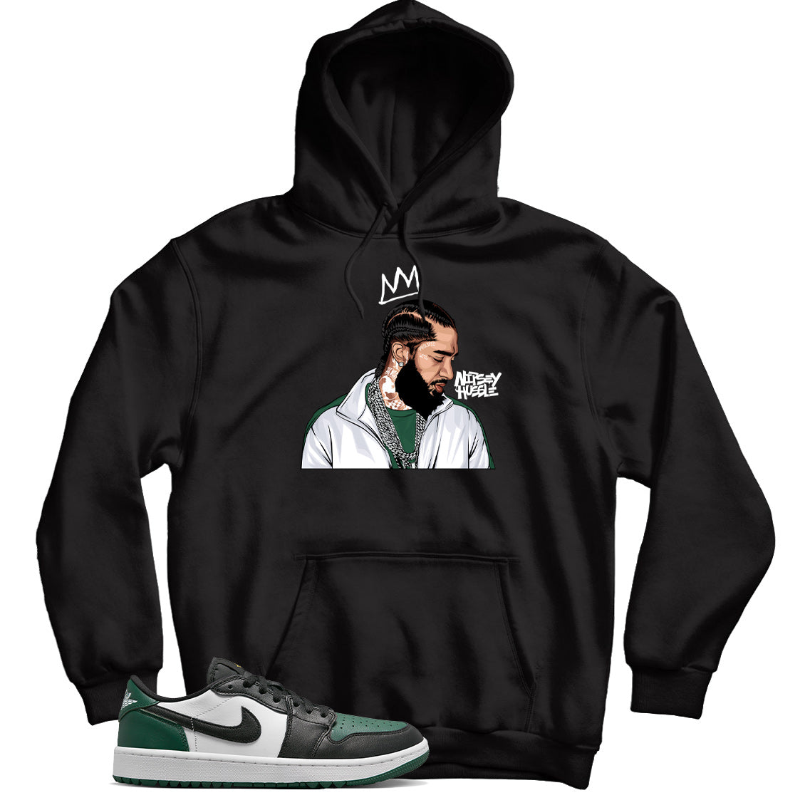 Jordan 1 Low Golf Noble Green hoodie