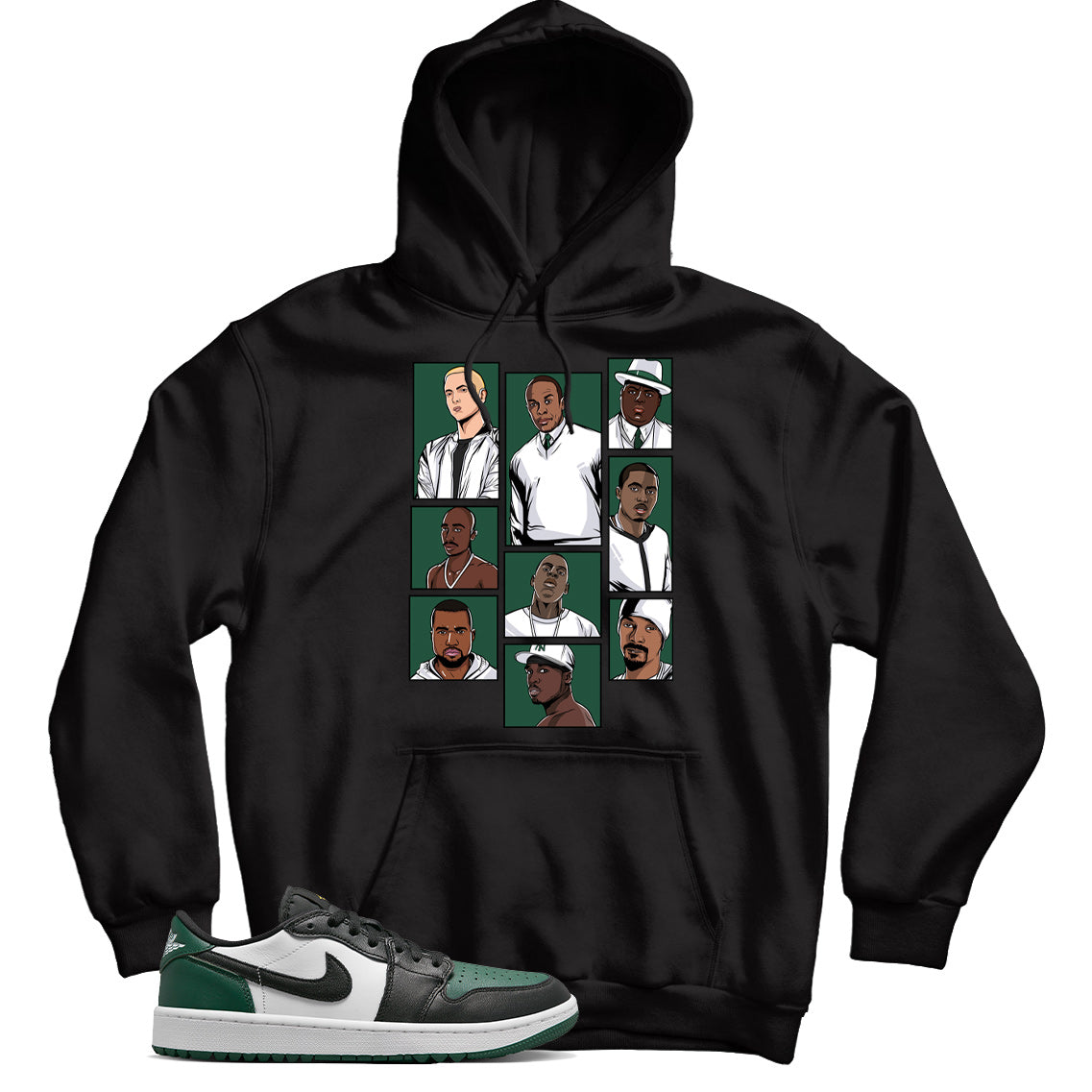 hoodie match Jordan 1 Low Golf Noble Green