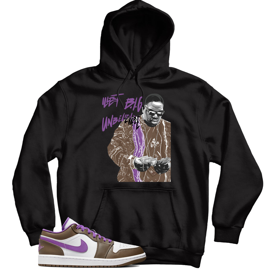 Jordan 1 Low Purple Mocha hoodie