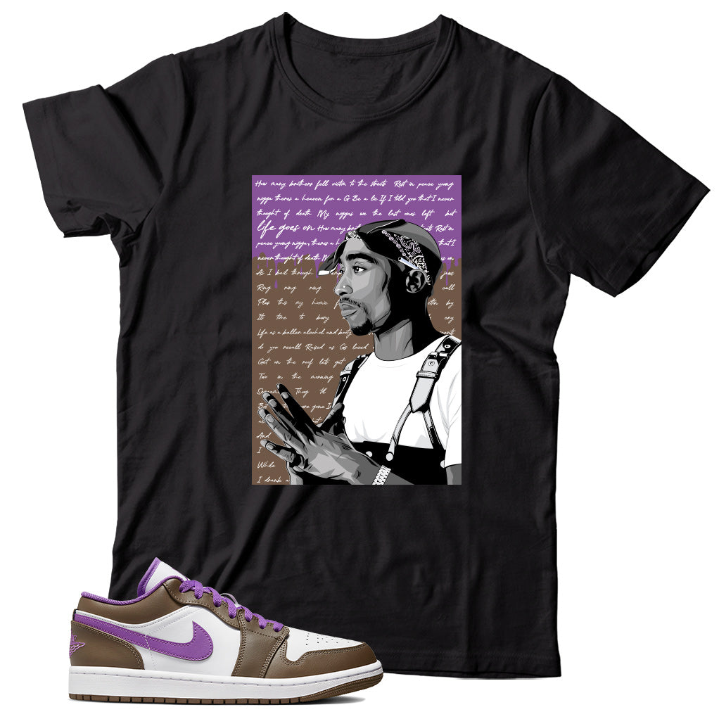 T-Shirt Match Air Jordan 1 Low Purple Mocha