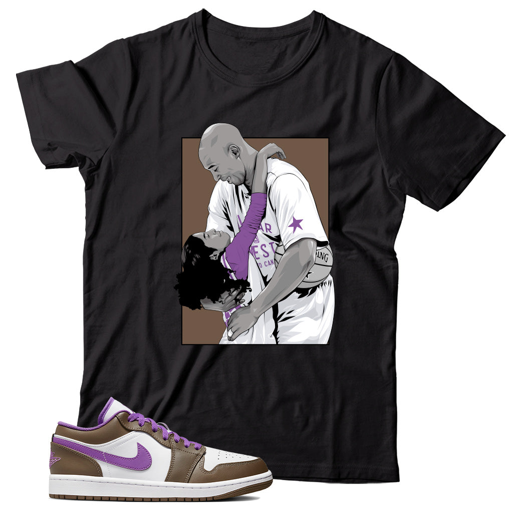 Jordan 1 Low Purple Mocha shirt