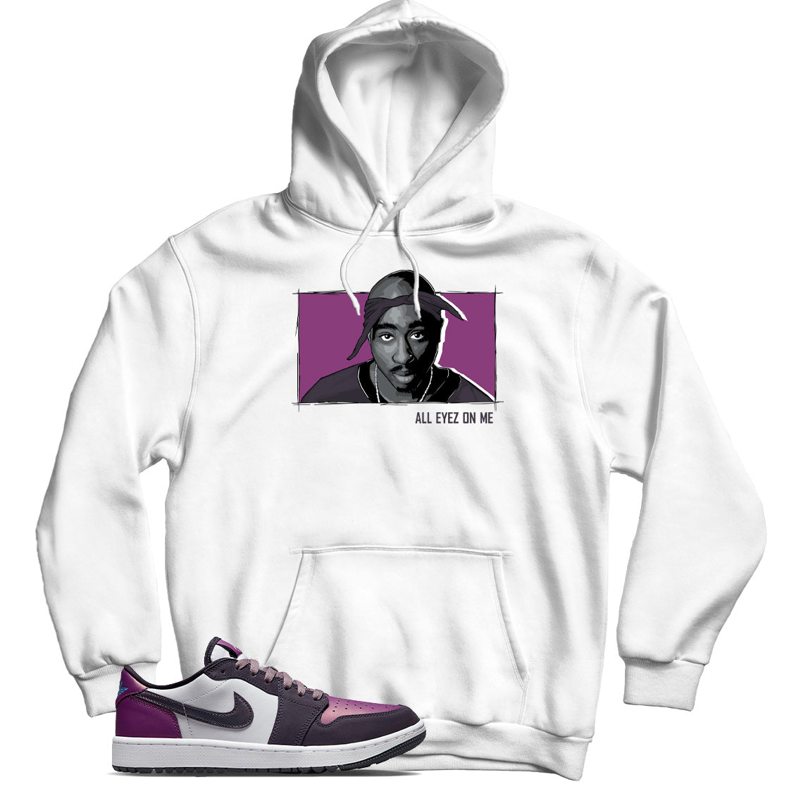 Jordan 1 Low Golf Purple Smoke hoodie