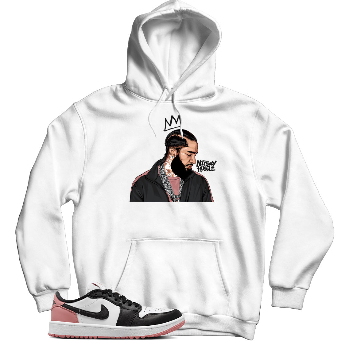 Jordan 1 Low Rust Pink hoodie