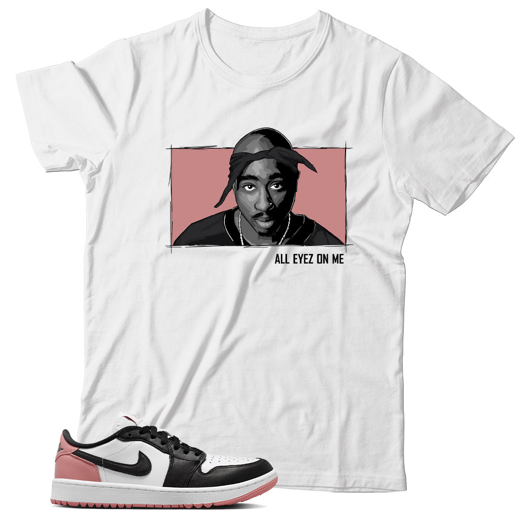 Jordan 1 Low Golf Rust Pink shirt