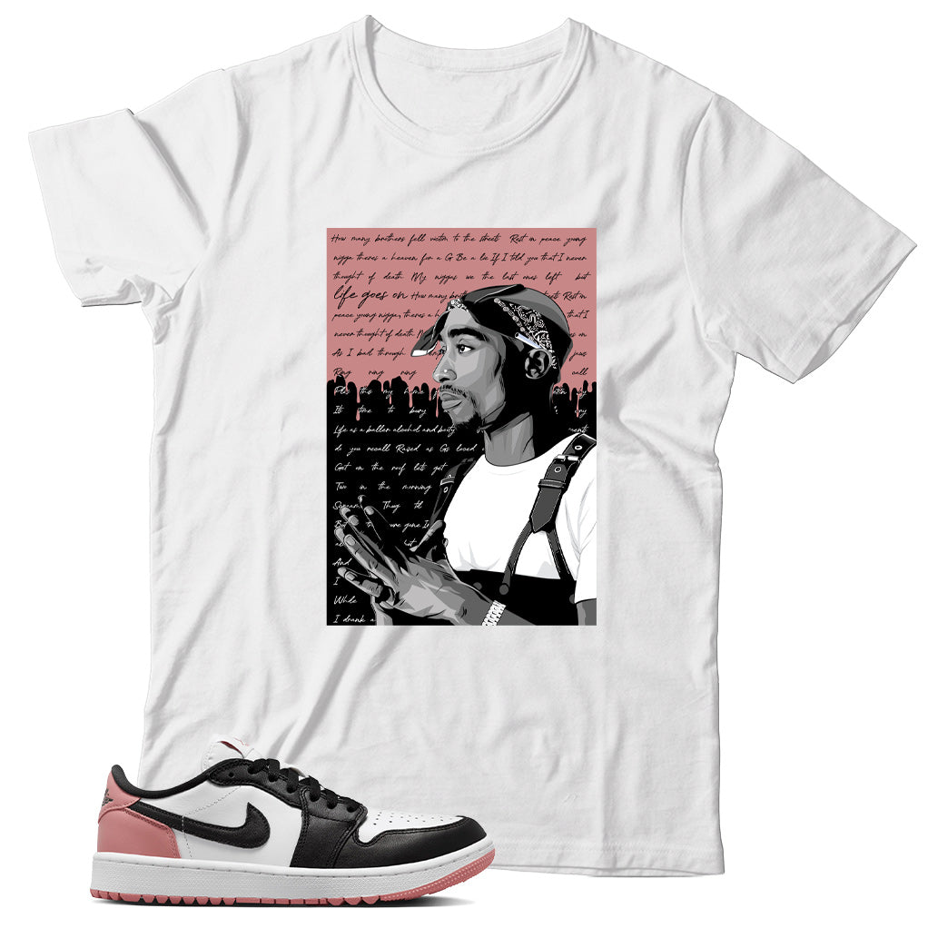 Jordan 1 Low Golf Rust Pink shirt