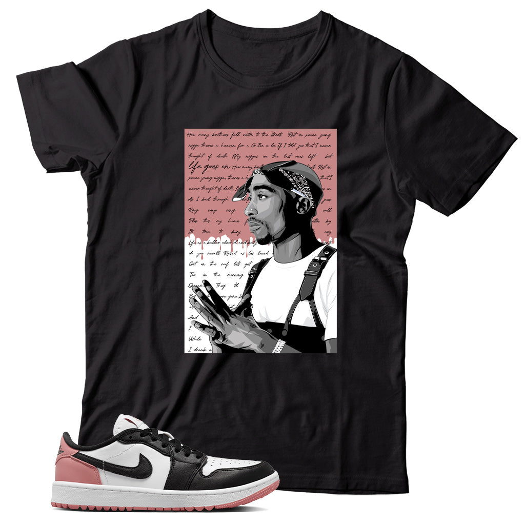 Jordan 1 Low Golf Rust Pink shirt