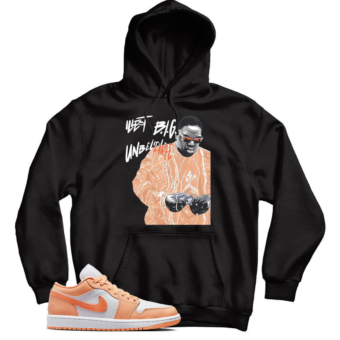 Hoodie Match Air Jordan 1 Low Sunset Haze