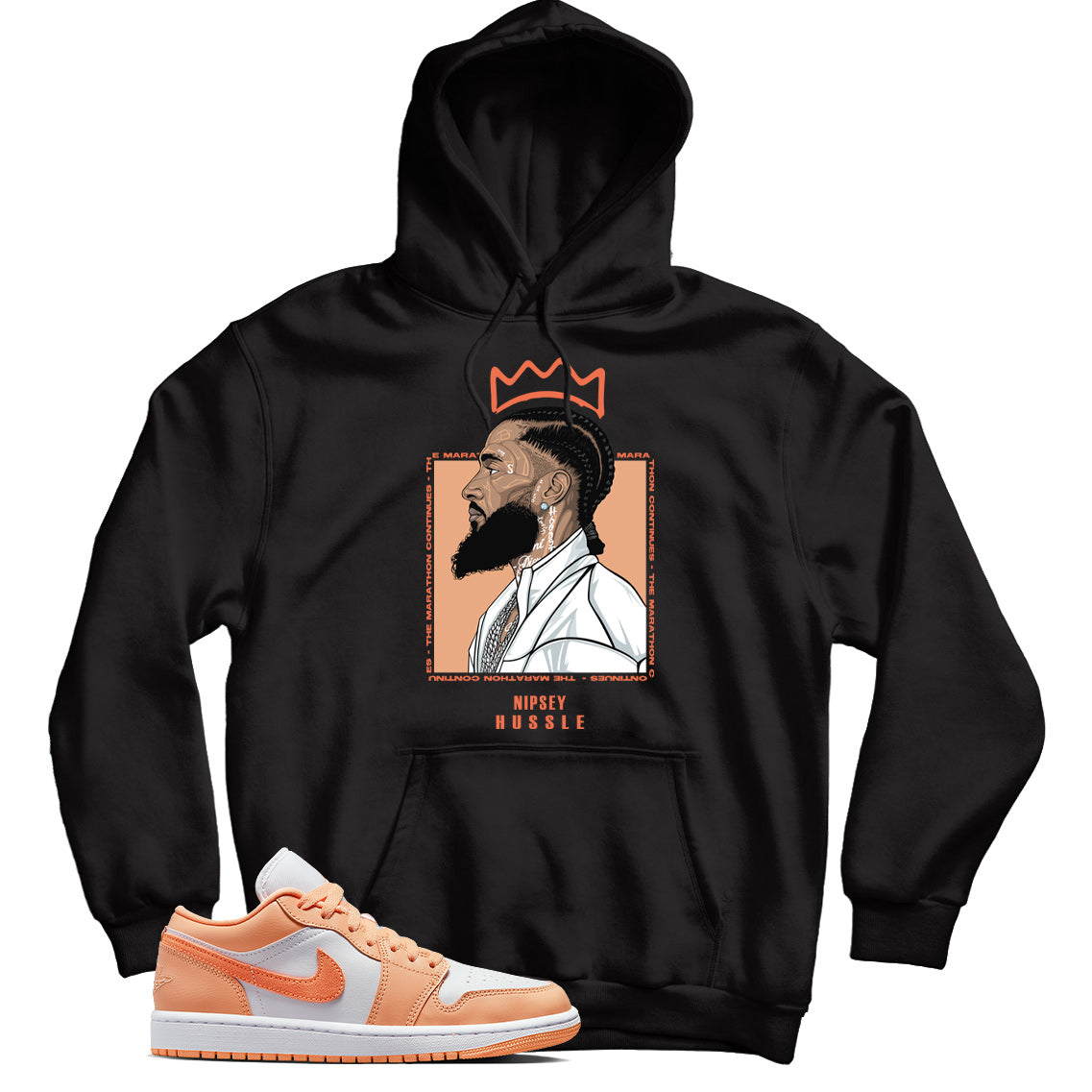 Jordan 1 Low Sunset Haze hoodie