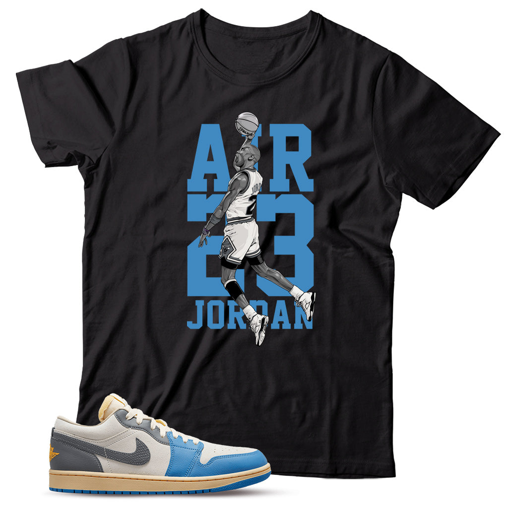 Jordan 1 Low Vintage UNC Grey shirt