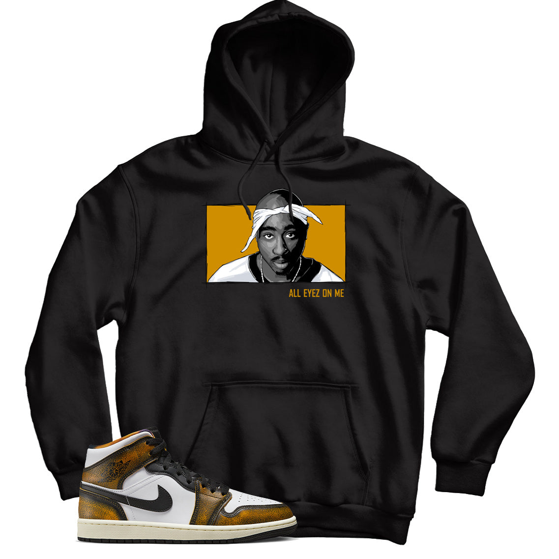 Jordan 1 Orange Wear Away hoodie