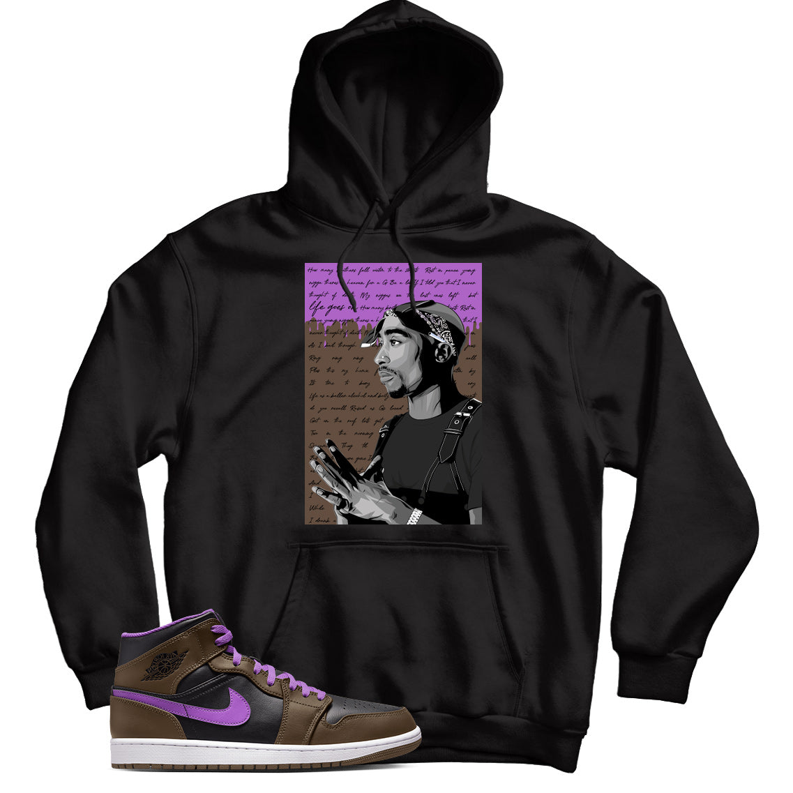 hoodie match Air Jordan 1 Mid Purple Mocha