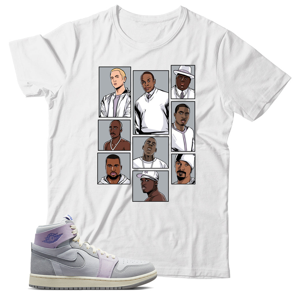 Jordan 1 Grey Purple shirt