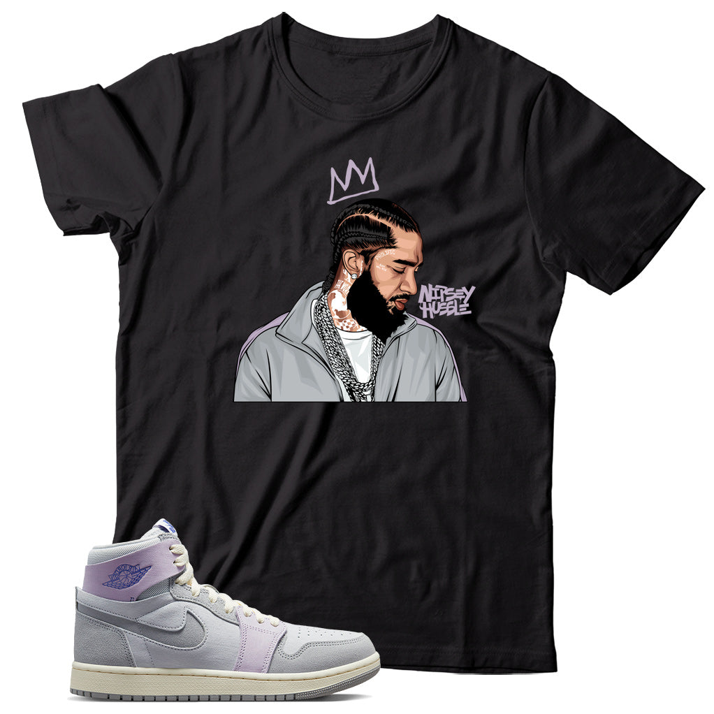 Jordan 1 Grey Purple shirt