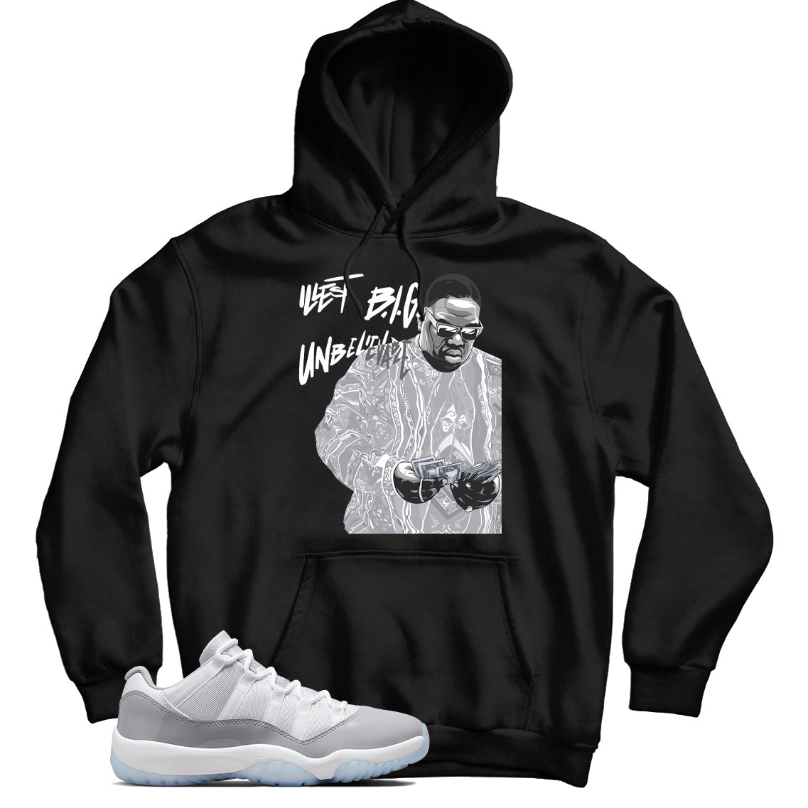 Jordan 11 Low Cement Grey Hoodie