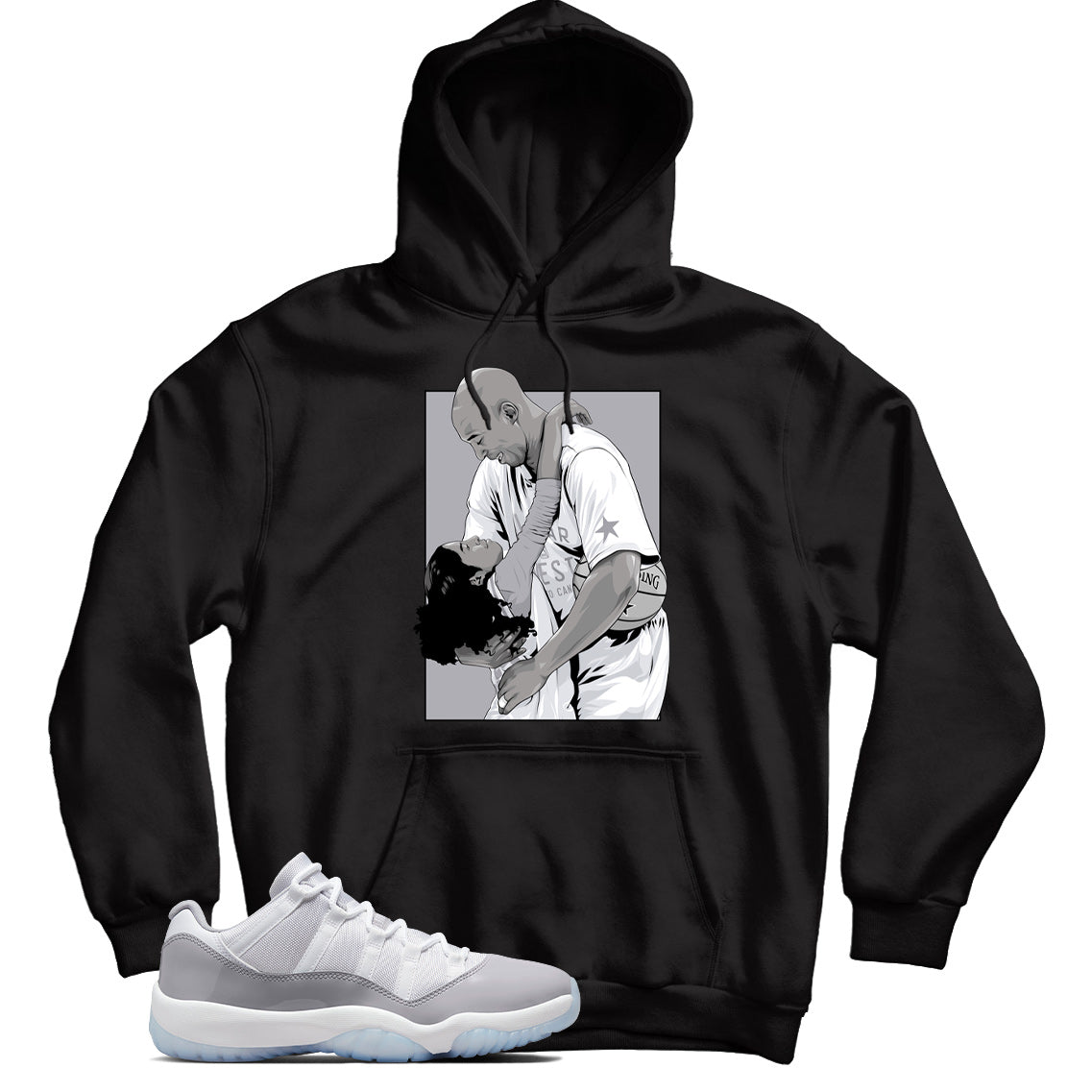 Jordan 11 Low Cement Grey Hoodie
