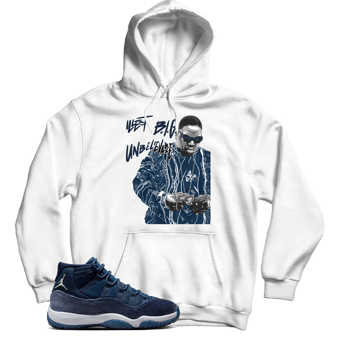 Jordan 11 Midnight Navy hoodie