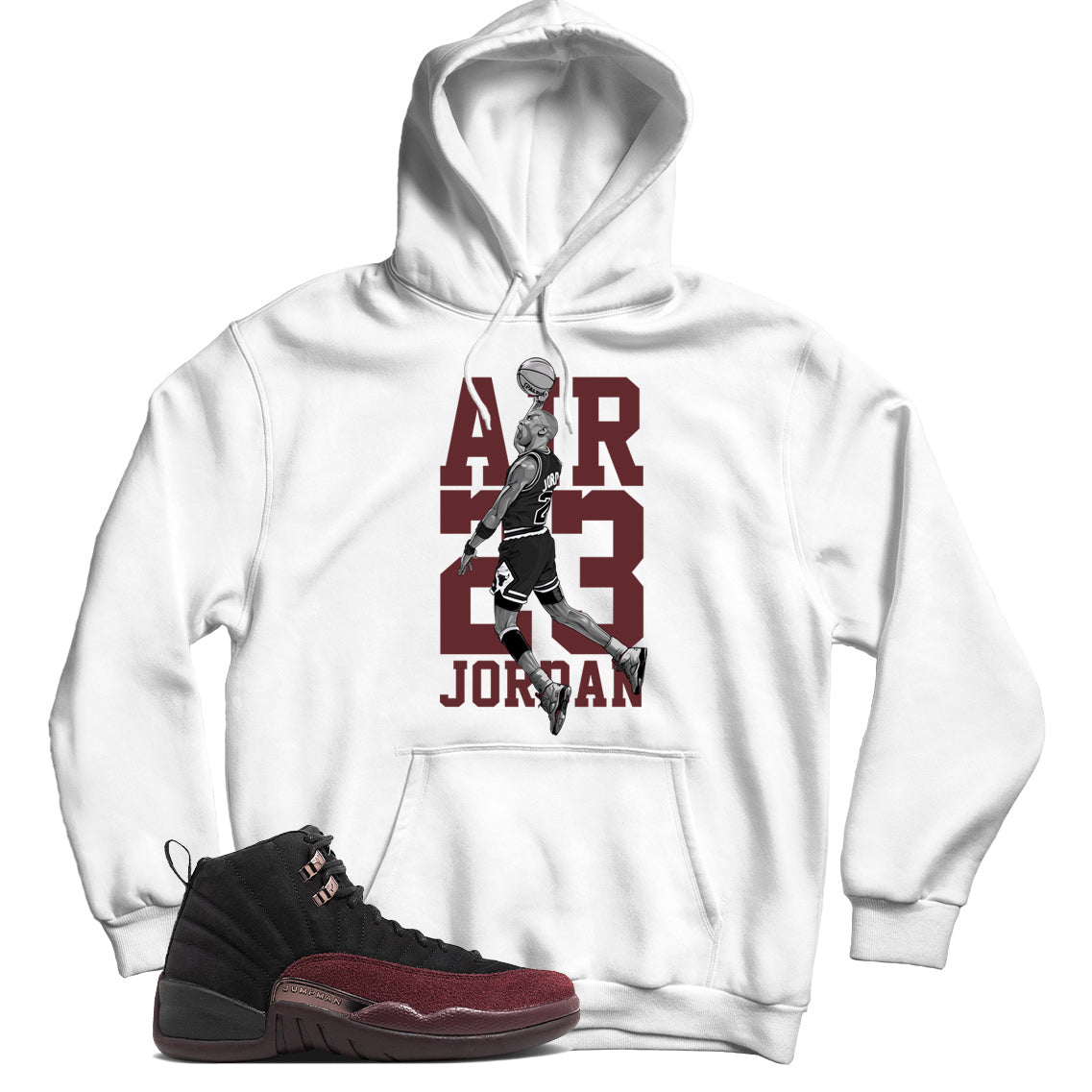 Jordan 12 A Ma Maniere Black hoodie