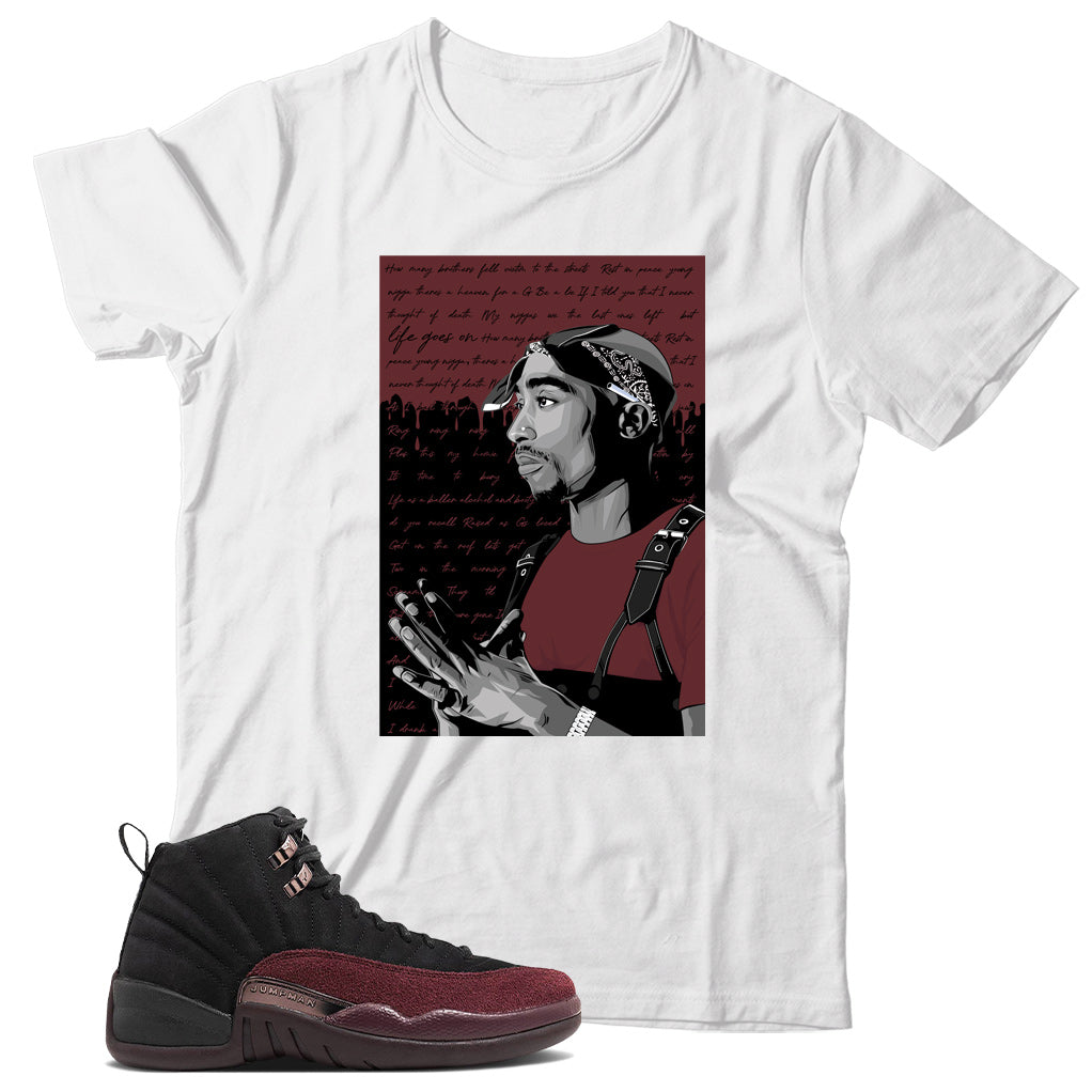 T-Shirt Match Jordan 12 A Ma Maniere Black