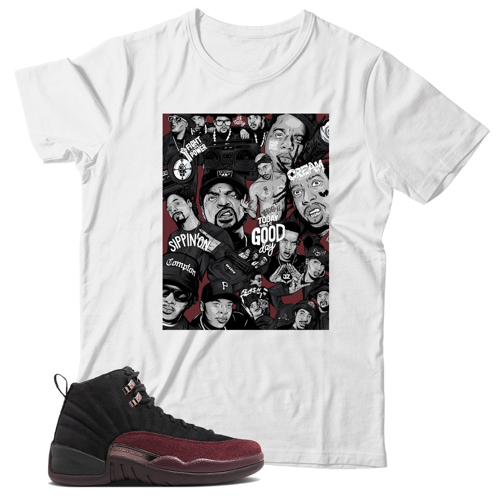 Jordan 12 A Ma Maniere Black shirt