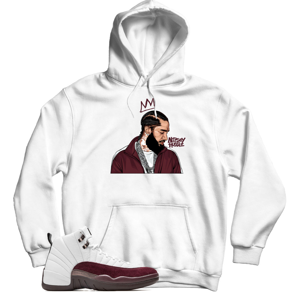 Jordan 12 A Ma Maniere White Hoodie