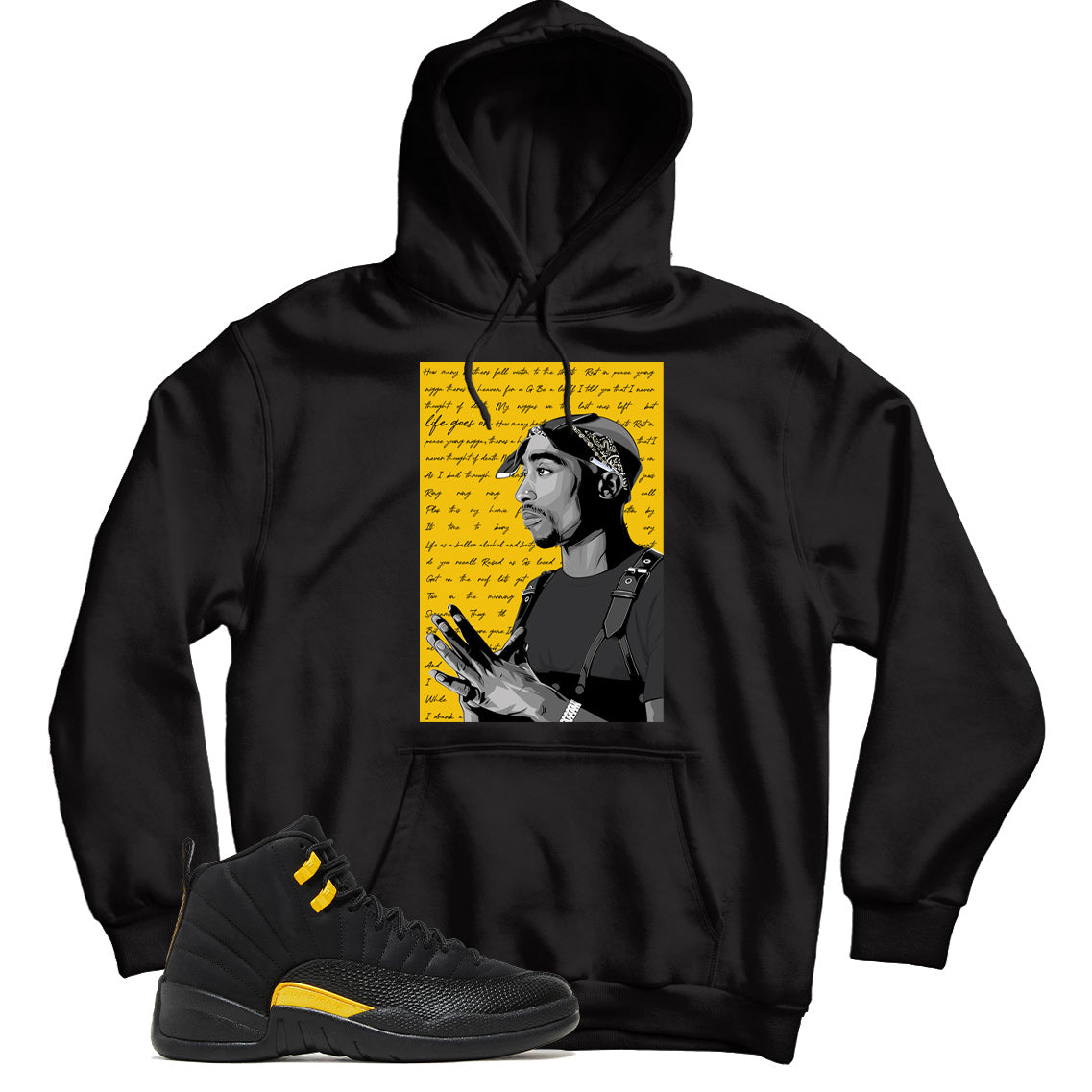 Jordan 12 Black Taxi hoodie