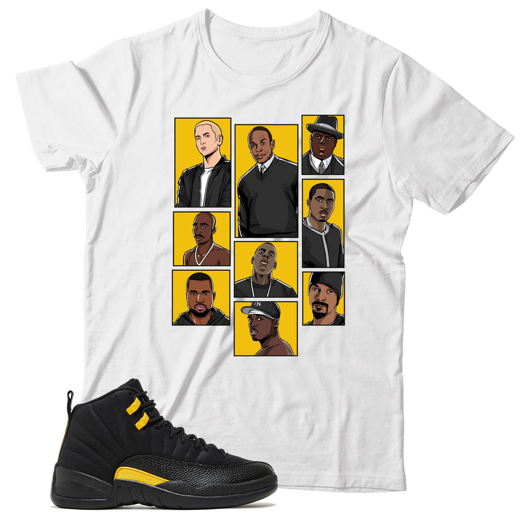 Jordan 12 Black Taxi shirt