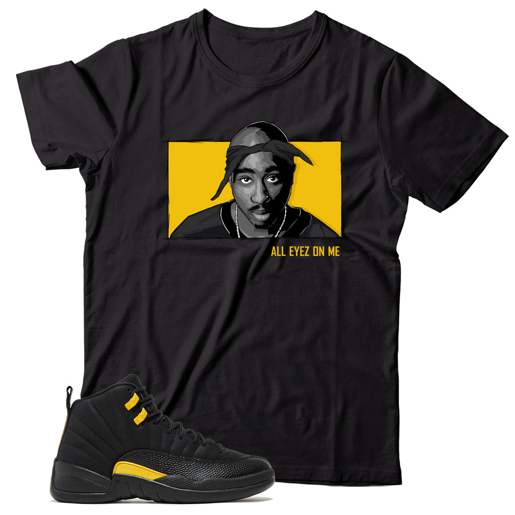 Jordan 12 Black Taxi shirt