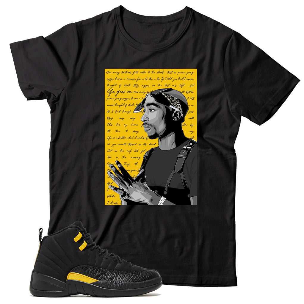 Jordan 12 Black Taxi shirt