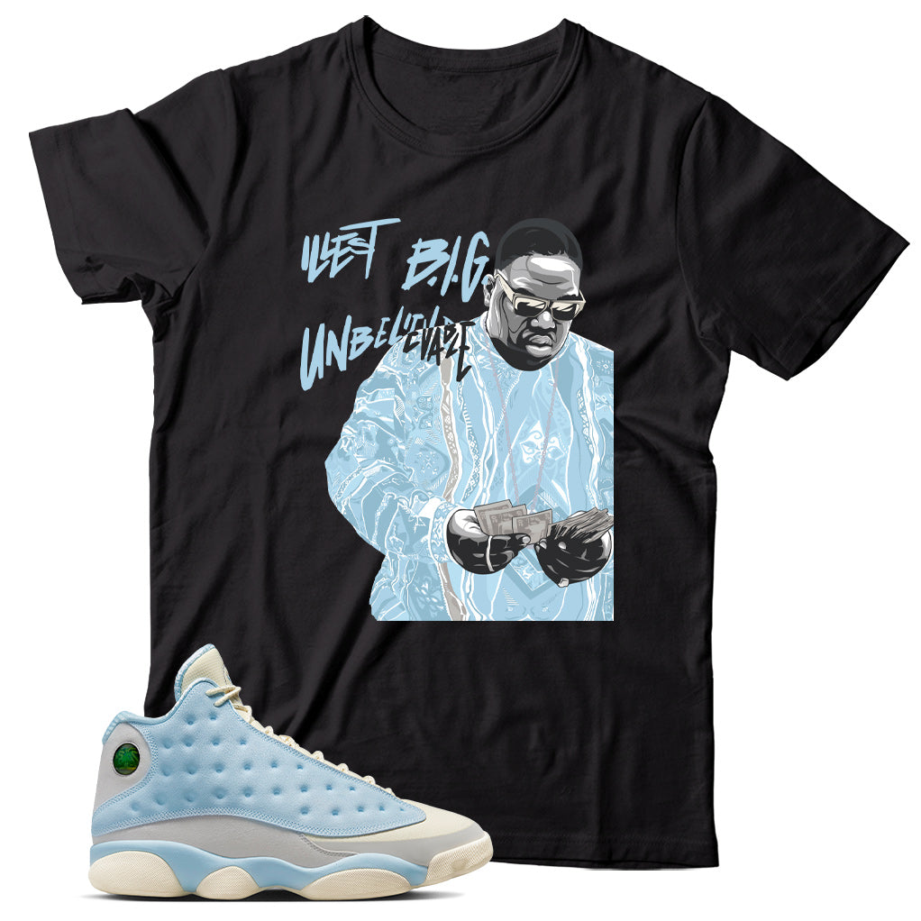 Jordan 13 Celestine Blue shirt
