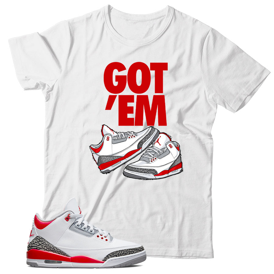 Jordan 3 Fire Red shirt