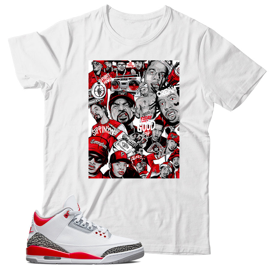 Jordan 3 Fire Red shirt
