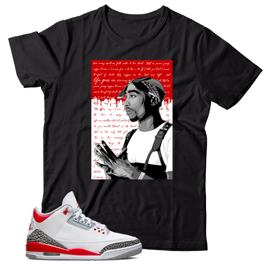 Jordan 3 Fire Red shirt