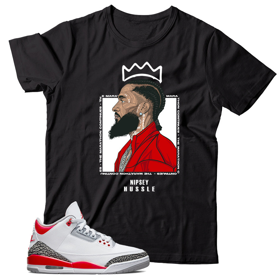 Jordan 3 Fire Red shirt