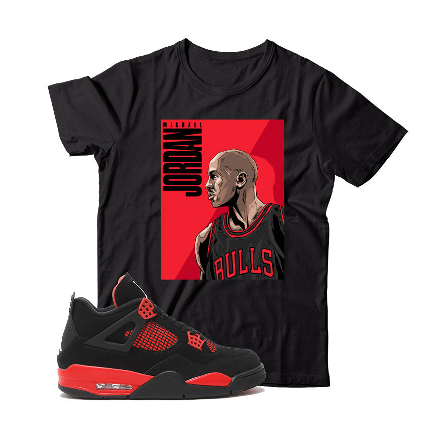 Jordan 4 Red Thunder Shirt