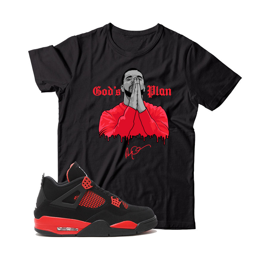 Jordan 4 Red Thunder Shirt